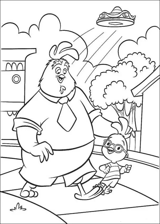 Chicken Little Coloring Page 8