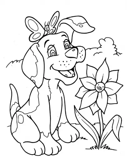 Dog Coloring Page 3