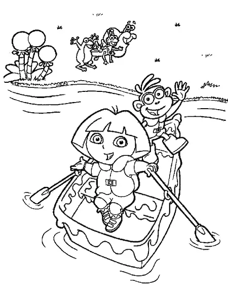 Dora Coloring Page 2