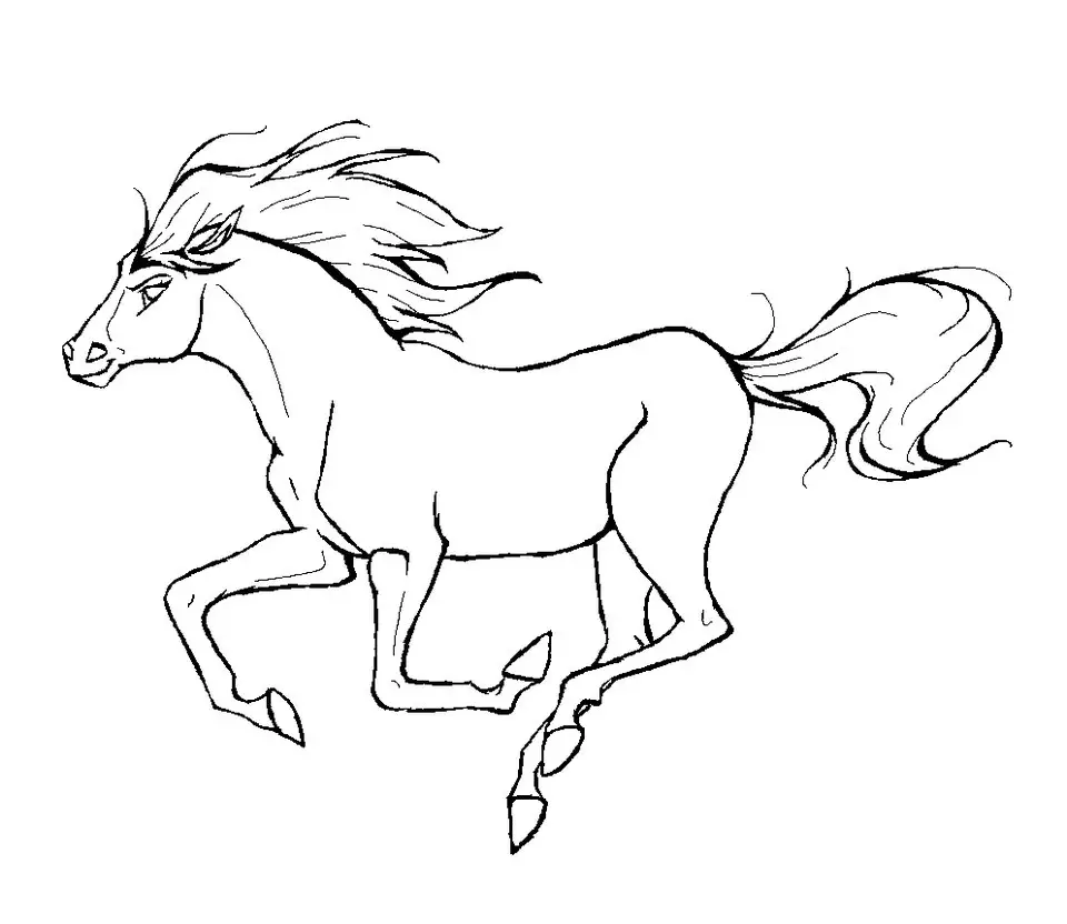 Horse Coloring Page 4